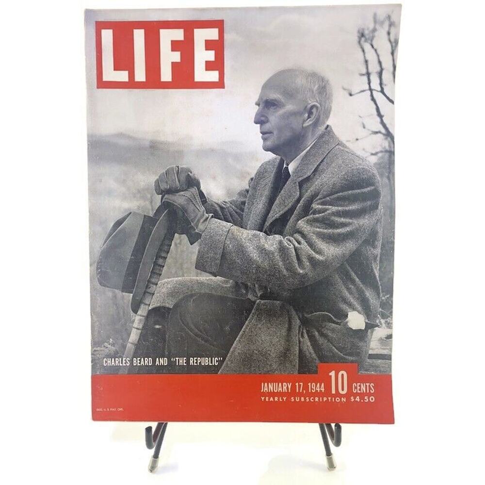 LIFE Magazine January 17 1944 Charles Beard The Republic WWII Vintage Ads